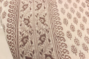 Bagh Buta Chocolate Hand Printed Heavyweight Linen Fabric