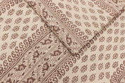 Bagh Buta Chocolate Hand Printed Heavyweight Linen Fabric