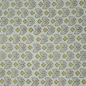 Mustard Titlee Block Print Pure Linen Farmhouse Decor Fabric