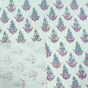 Hand Block Print Pure Linen Boho Decor Fabric - Kanak Buti