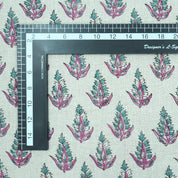 Hand Block Print Pure Linen Boho Decor Fabric - Kanak Buti