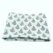 Hand Block Print Pure Linen Boho Decor Fabric - Kanak Buti