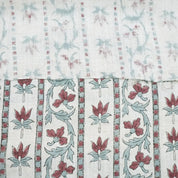 Lakshmi Block Print Viscose Linen Stripe Pillow Fabric 