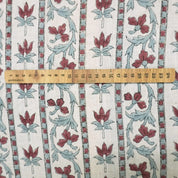 Lakshmi Block Print Viscose Linen Stripe Pillow Fabric 