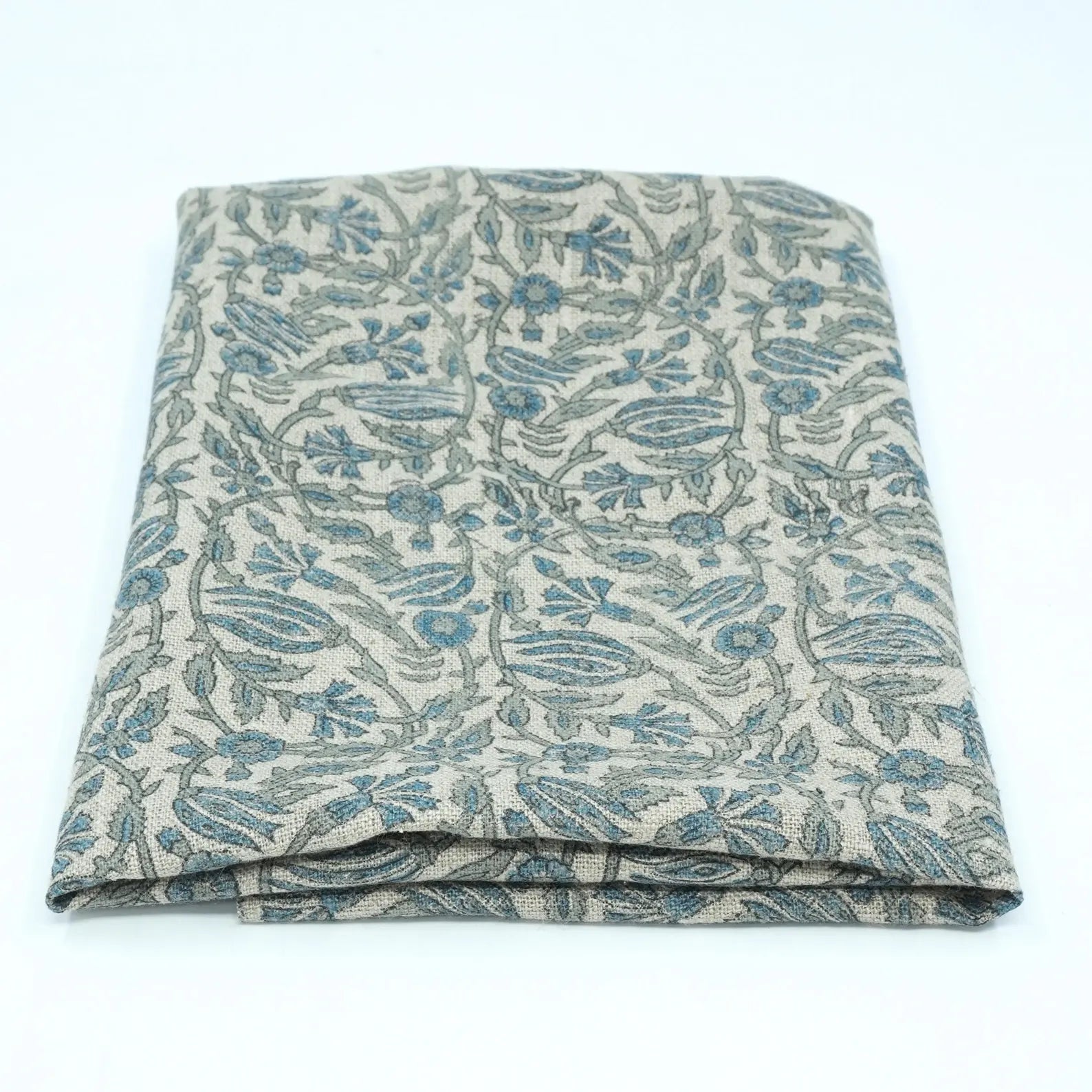 Jaipur Handicraft Manjusha Slate Blue Floral Linen Fabric