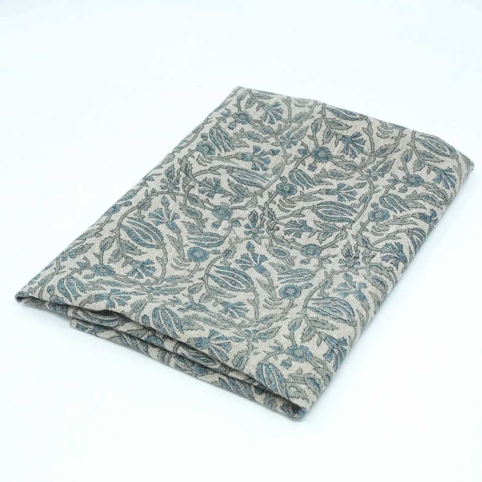 Jaipur Handicraft Manjusha Slate Blue Floral Linen Fabric