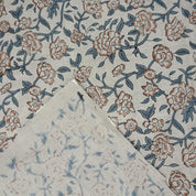 Indian Block Print Mrignayani Farmhouse Linen Pillows Fabric