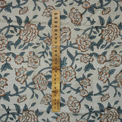 Indian Block Print Mrignayani Farmhouse Linen Pillows Fabric