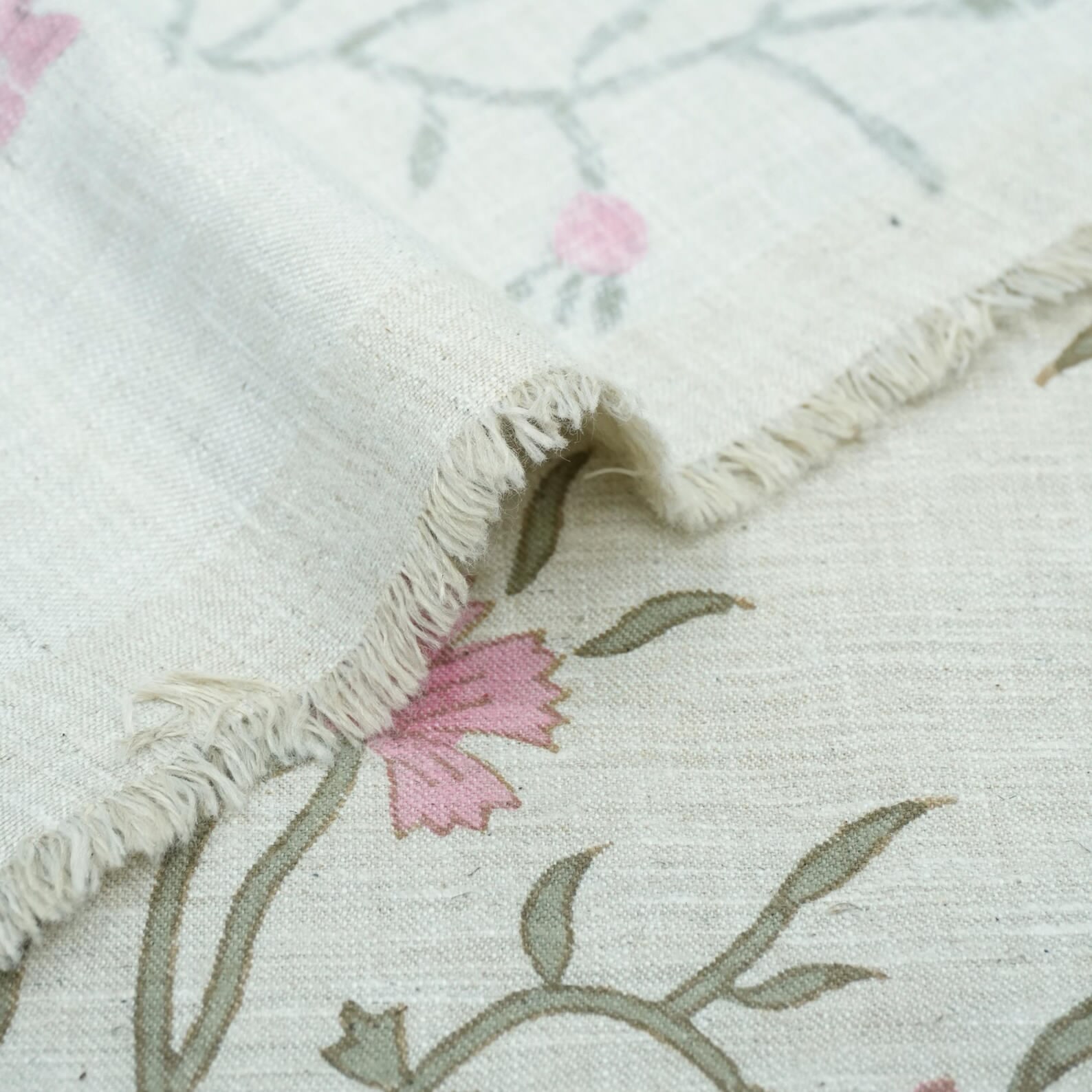 Jaipur Handicraft Vidhya Block Print Linen Blend Fabric