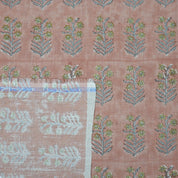 Block Print Pure Linen Upholstery Fabric - Indradhanush