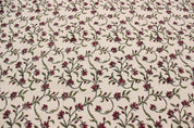 Handmade Floral Vine Duck Canvas Upholstery Fabric - Pushp Varsha