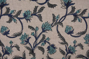 Pushp Varsha Botanical Pure Linen Upholstery Fabric