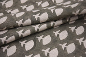 Indian Textiles Jadi Buti Grey Block Print Pure Linen Fabric