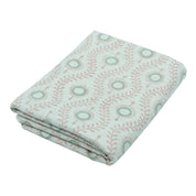 Lehar Wave Blush Block Print Linen Textiles Fabric