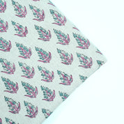 Hand Block Print Pure Linen Boho Decor Fabric - Kanak Buti