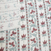 Lakshmi Block Print Viscose Linen Stripe Pillow Fabric 