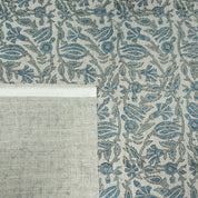 Jaipur Handicraft Manjusha Slate Blue Floral Linen Fabric