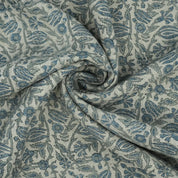 Jaipur Handicraft Manjusha Slate Blue Floral Linen Fabric