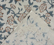 Indian Block Print Mrignayani Farmhouse Linen Pillows Fabric