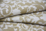 Block Print Devdas Green Botanical Silhouette Linen Fabric