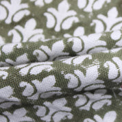 Block Print Linen Fabric,Heavy Offwhite Linen,Natural Hand Loom Fabric,Fabric By The Yard