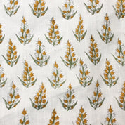 Bajra Butti  Floral Linen Fabric Hand Block Print  Block Print By Yard, Hand Blocked Upholstery, Hand Printed Pillow Cover