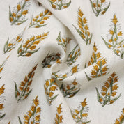 Bajra Butti  Floral Linen Fabric Hand Block Print  Block Print By Yard, Hand Blocked Upholstery, Hand Printed Pillow Cover