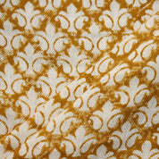 Block Print Linen Fabric, Rajputana Jaal  Mustard Block Print Fabric, Linen Block Print  Hand Block Upholstery, Block Print Pillow Case
