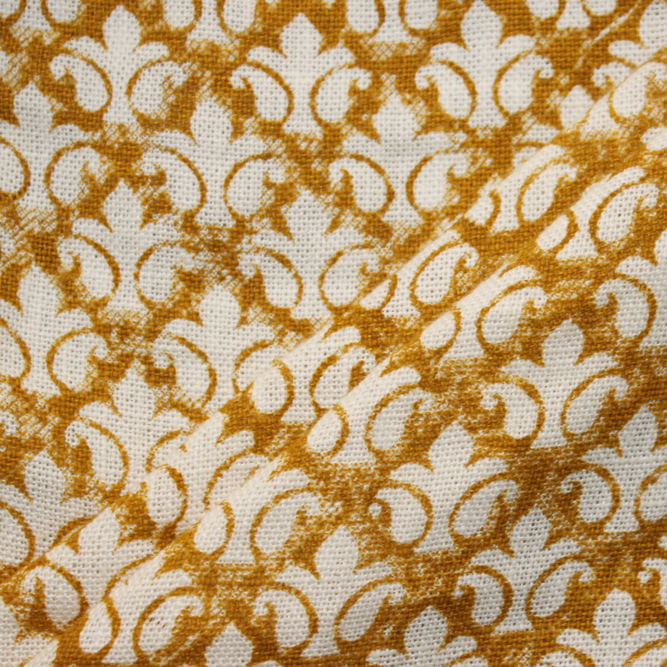 Block Print Linen Fabric, Rajputana Jaal  Mustard Block Print Fabric, Linen Block Print  Hand Block Upholstery, Block Print Pillow Case