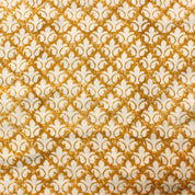 Block Print Linen Fabric, Rajputana Jaal  Mustard Block Print Fabric, Linen Block Print  Hand Block Upholstery, Block Print Pillow Case