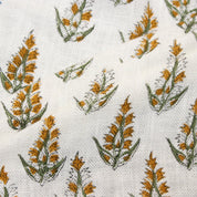 Bajra Butti  Floral Linen Fabric Hand Block Print  Block Print By Yard, Hand Blocked Upholstery, Hand Printed Pillow Cover