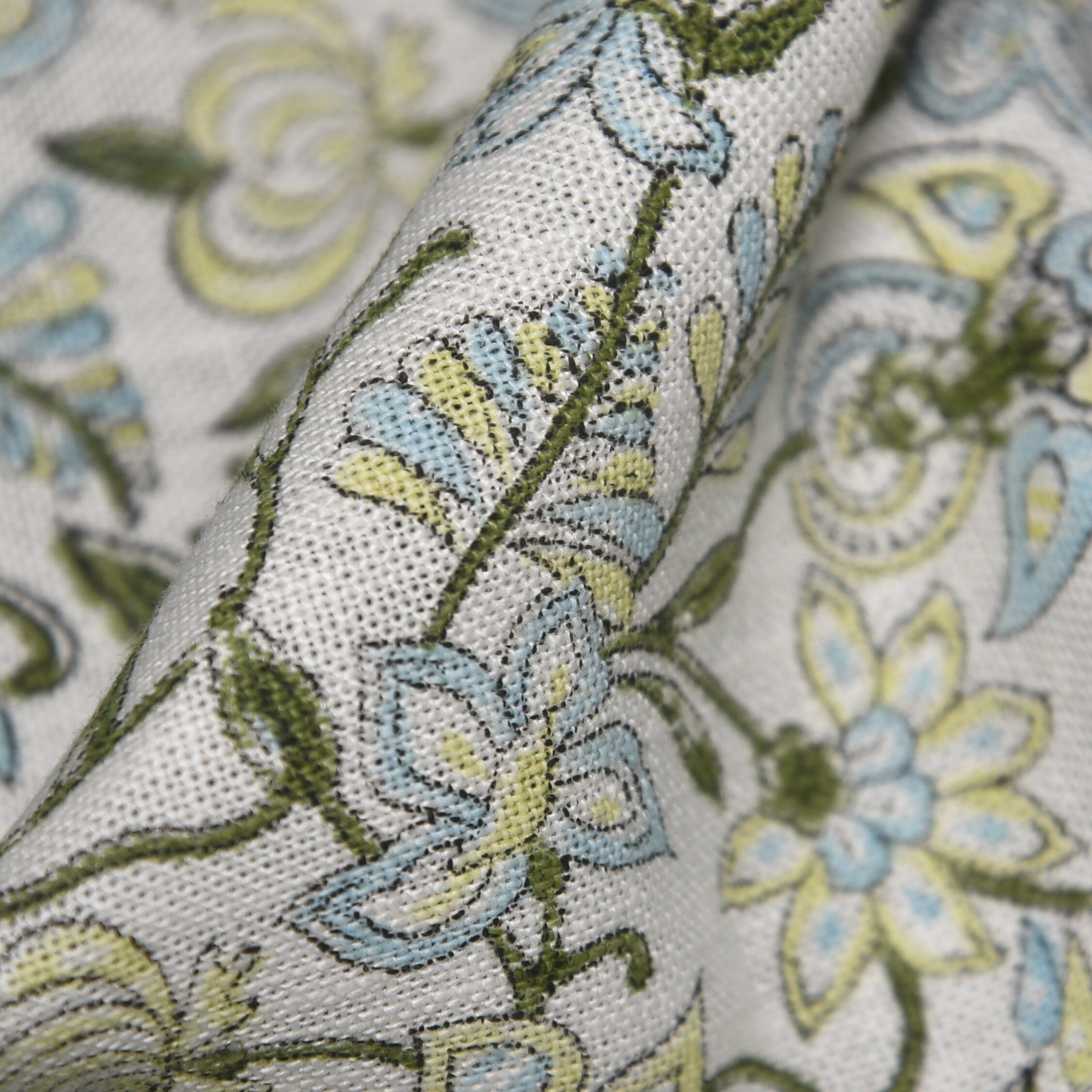 Jamnotri Thick Linen  Most Popular Block Print Fabric In Summers  Best For Upholstery,Cushion Cover,Sofa/Chair Cover And Other Crafts