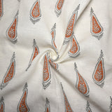 Hand Block Print Thick Linen Fabric TRACI