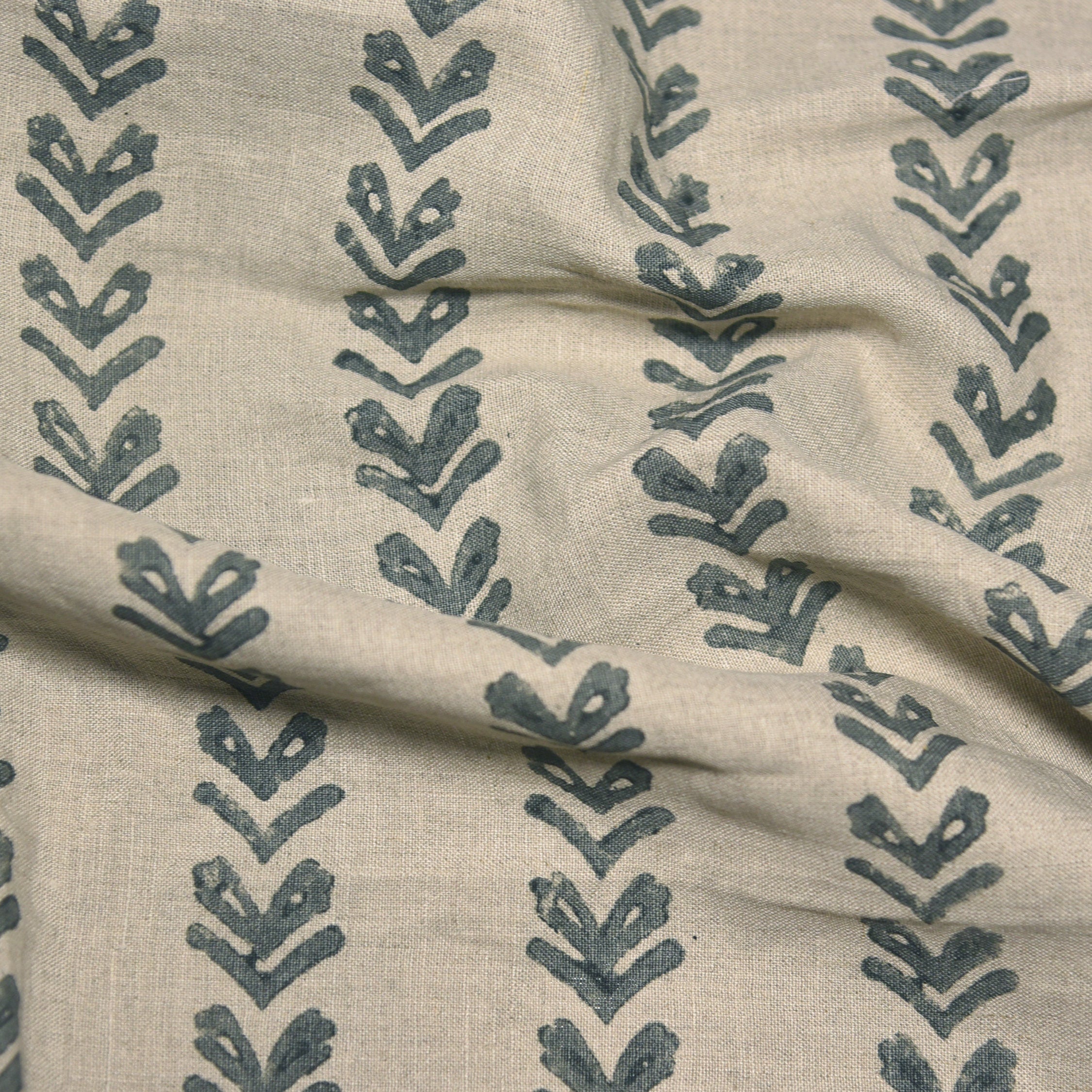 Block Print Linen Fabric, Tribal Arrow Pattern Linen Fabric, Hand Block Print Fabric, Indian Fabric, Linen Fabric By Yard, Block Printed Linen Home Decor Upholstery