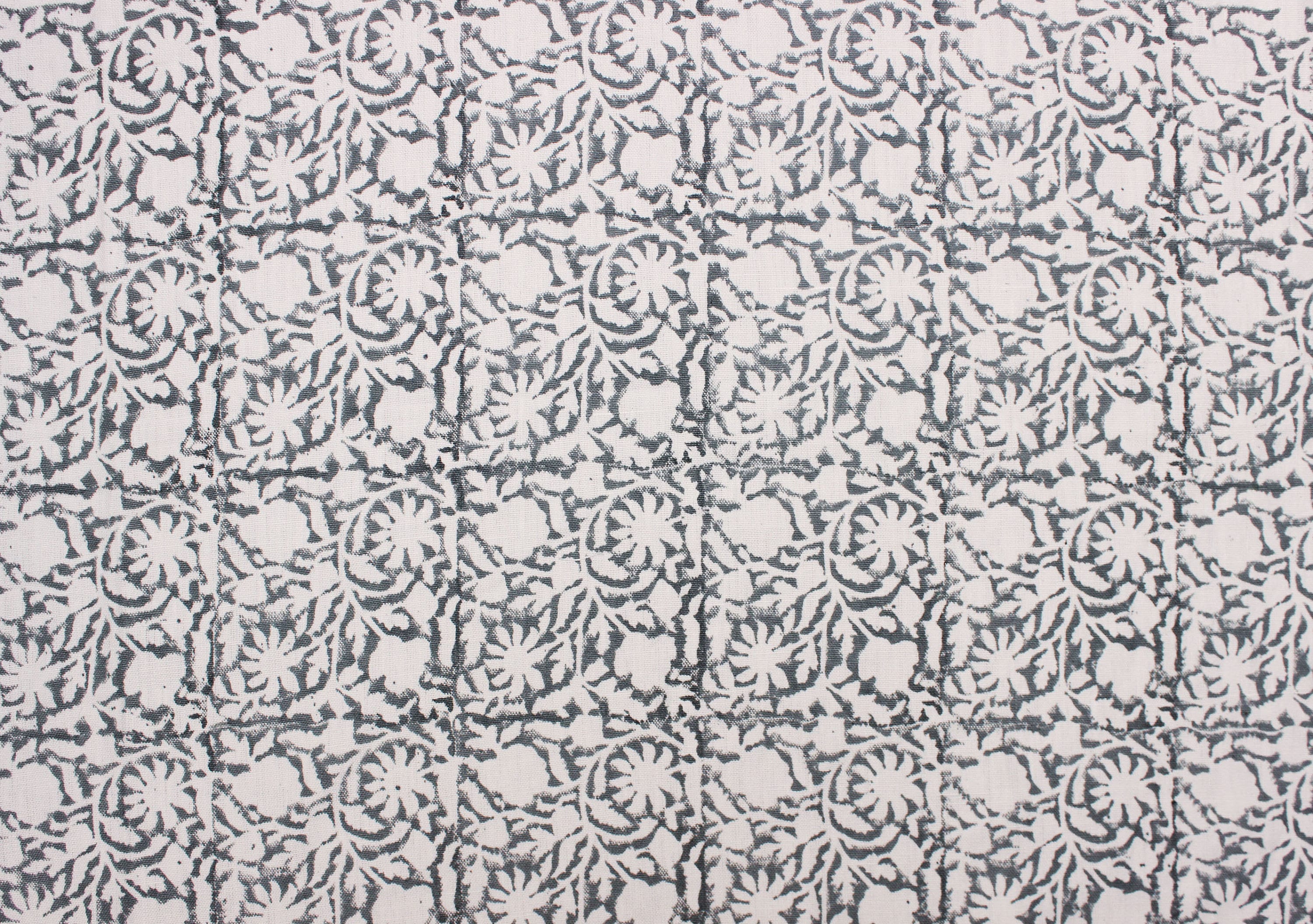 Floral Galaxy  Designer Fabric, Linen White Fabric, Block Print Fabric, Fabric By The Yard, Pillow Cover Fabric, Fabric For Upholstery