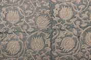 6 Kamal Unique Block Print Patterned Linen Flax Fabric  Decorative Fabric By The Yard  Pillow Cases & Cushion Cover