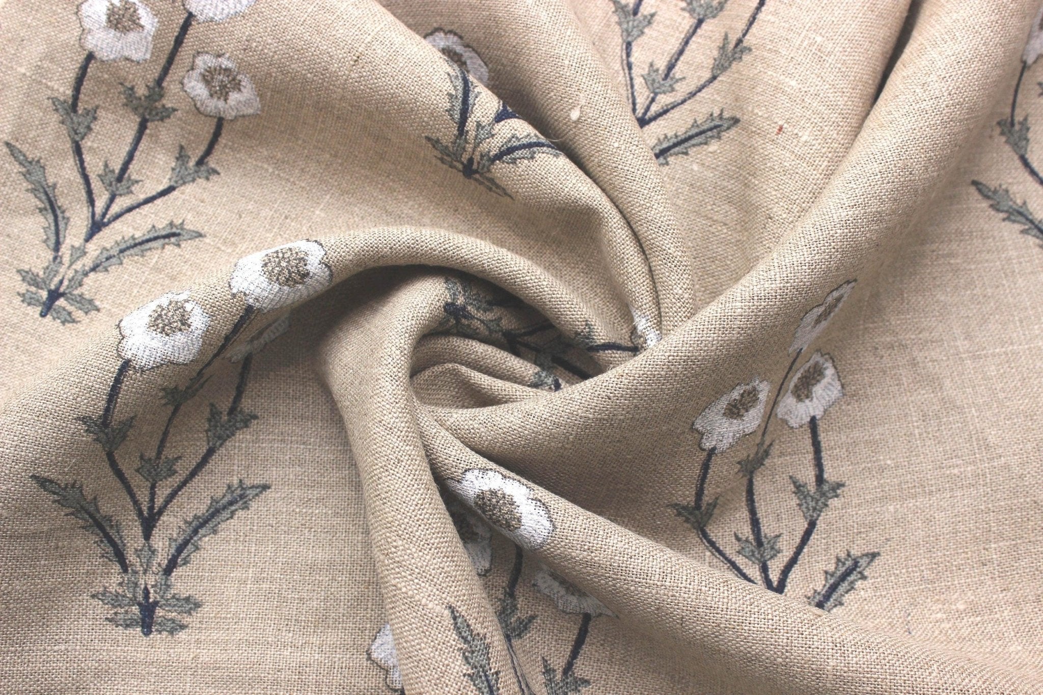 Amitabh  Block Print Thick Linen Fabric  Printed Linen Fabric By The Yard  Best For Upholstery, Cushion Cover, Sofa/Chair Cover