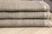 Black Leheriya  100% Flax Linen With Block Print  Handmade Wood Blocked Printing  Indian Fabrics By The Yard  Upholstery & Pillow Decors