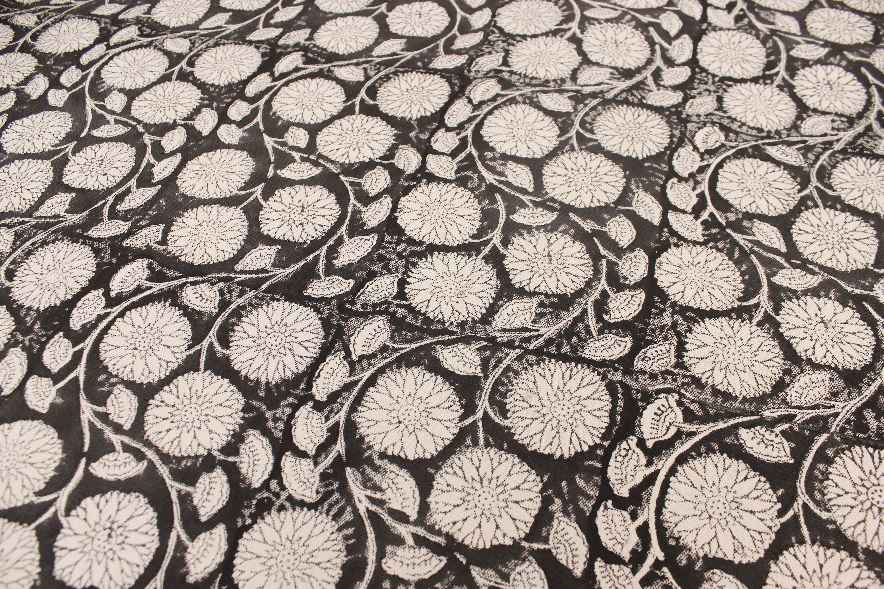 Block Print Linen Fabric, Sudarshan  Block Print Fabric  Thick Linen, Heavy Weight Printed Fabric By The Yard, For  Upholstery, Home Decor Cushions