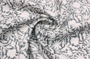 Floral Galaxy  Designer Fabric, Linen White Fabric, Block Print Fabric, Fabric By The Yard, Pillow Cover Fabric, Fabric For Upholstery