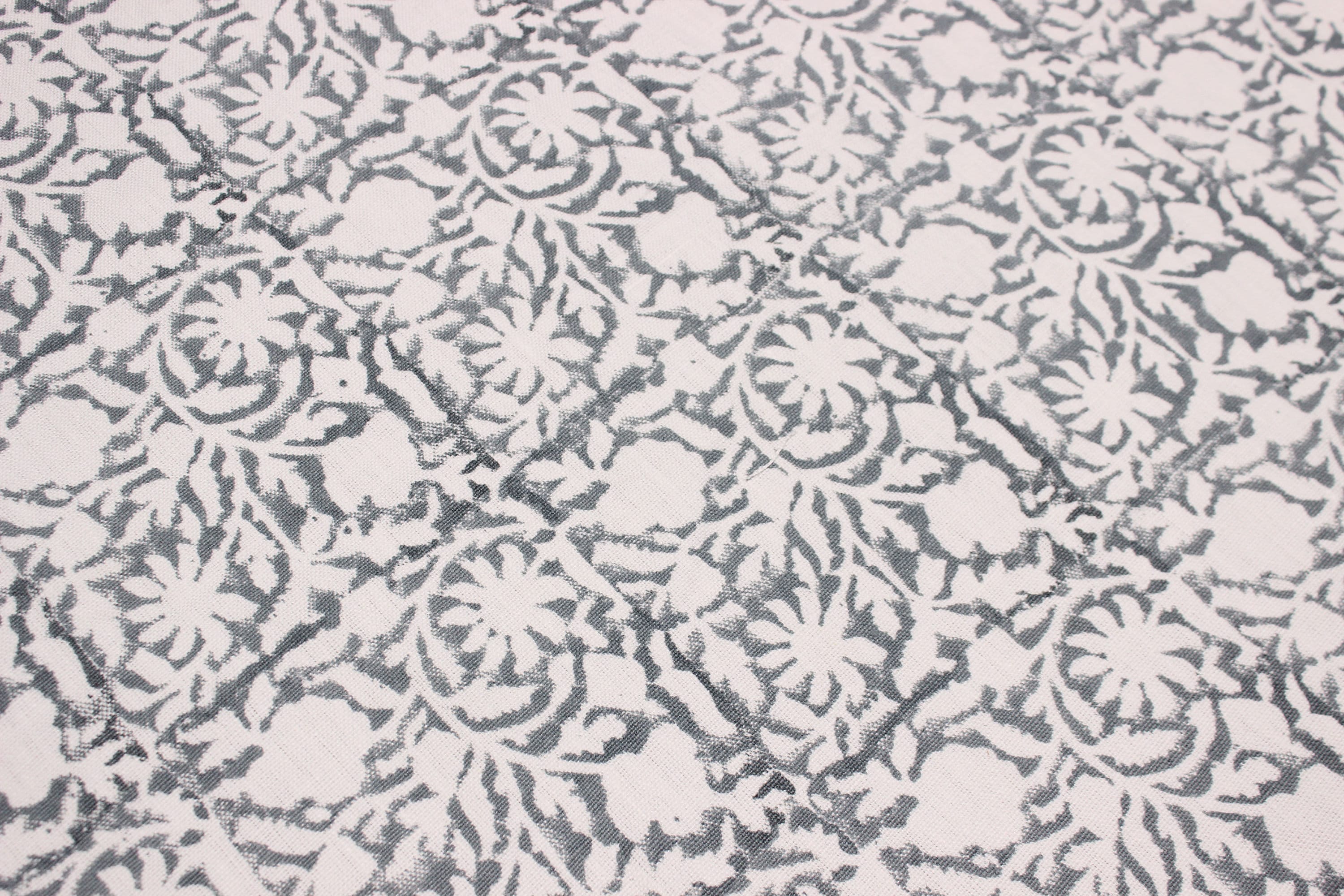 Floral Galaxy  Designer Fabric, Linen White Fabric, Block Print Fabric, Fabric By The Yard, Pillow Cover Fabric, Fabric For Upholstery