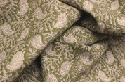 Block Print Linen Fabric, Kerry Jaal  Heavy Linen Fabric Indian Hand Block Print Fabric Pillowcases Thick Linen Upholstery Block Printing Art Table Cover,Curtain