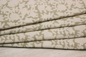 Gaia  Handmade Block Print Fabric, Heavy Upholstery Linen, Designer Pillow Fabric, Floral Print Fabric, Home & Farmhouse Decors