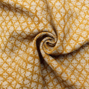 Block Print Linen Fabric, Pinkcity Jaal  Flower  Natural Colors Block Printing Art Linen Fabric, 100% Flax Linen, Upholstery Fabric By The Yard,