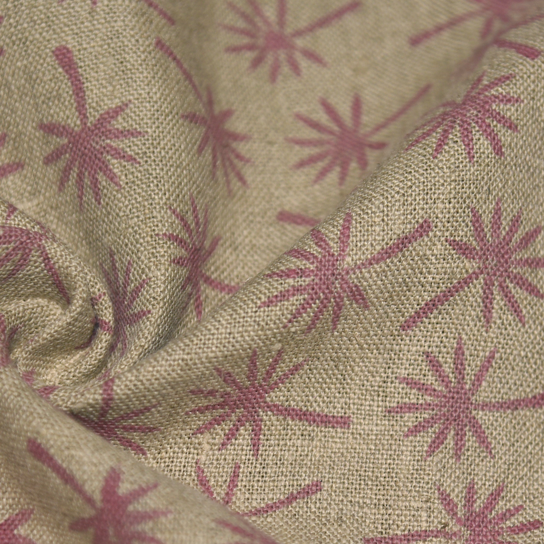 Coconut Tree  Handloom Linen Fabric Linen Fabric Flower Colour Upholstery Fabric, Pillow Cover,Thick Linen Fabric Natural Colour