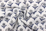 Block Print Linen Fabric, Pukhraj   Hand Block Print Linen & Cotton Fabric  For Heavy Pillow Covers And Printed Upholstery  Handmade And Sustainable Decors