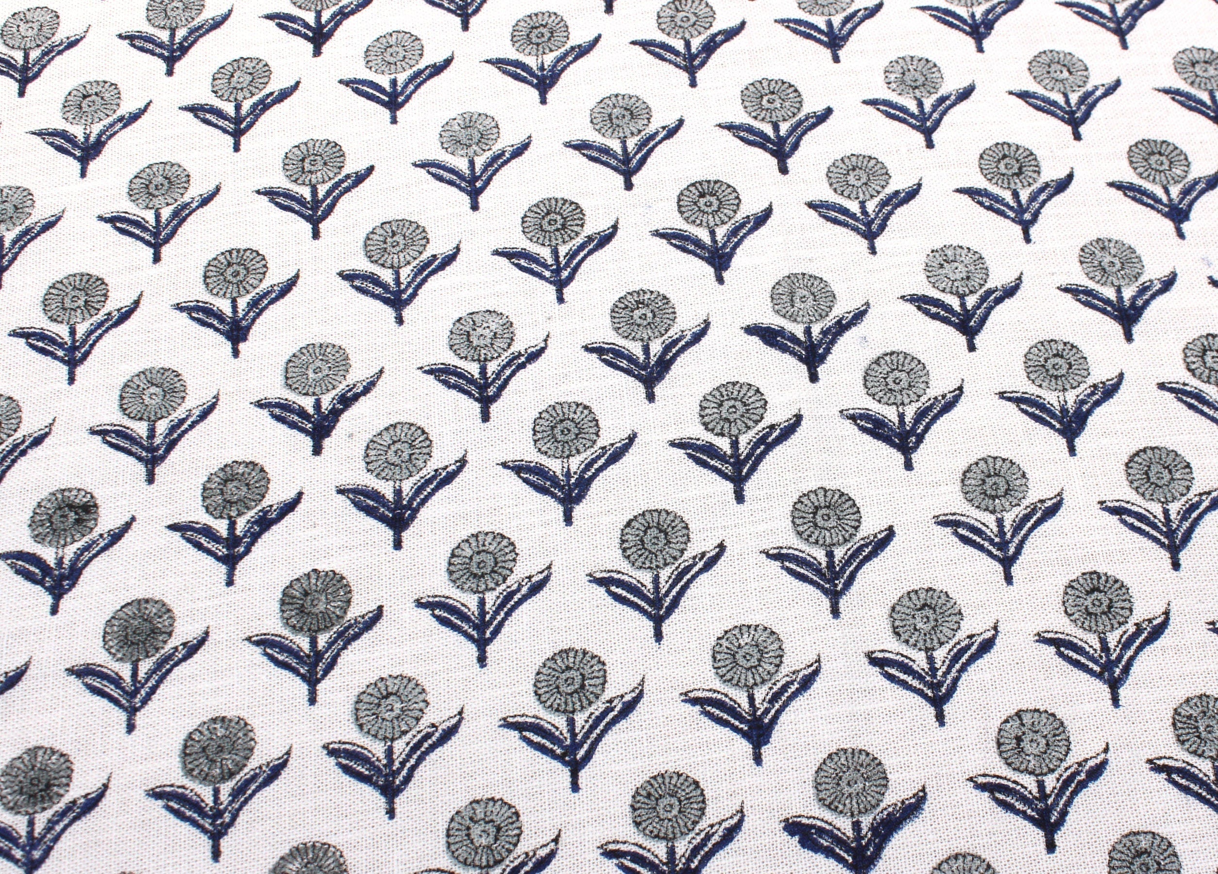 Block Print Linen Fabric, Pukhraj   Hand Block Print Linen & Cotton Fabric  For Heavy Pillow Covers And Printed Upholstery  Handmade And Sustainable Decors