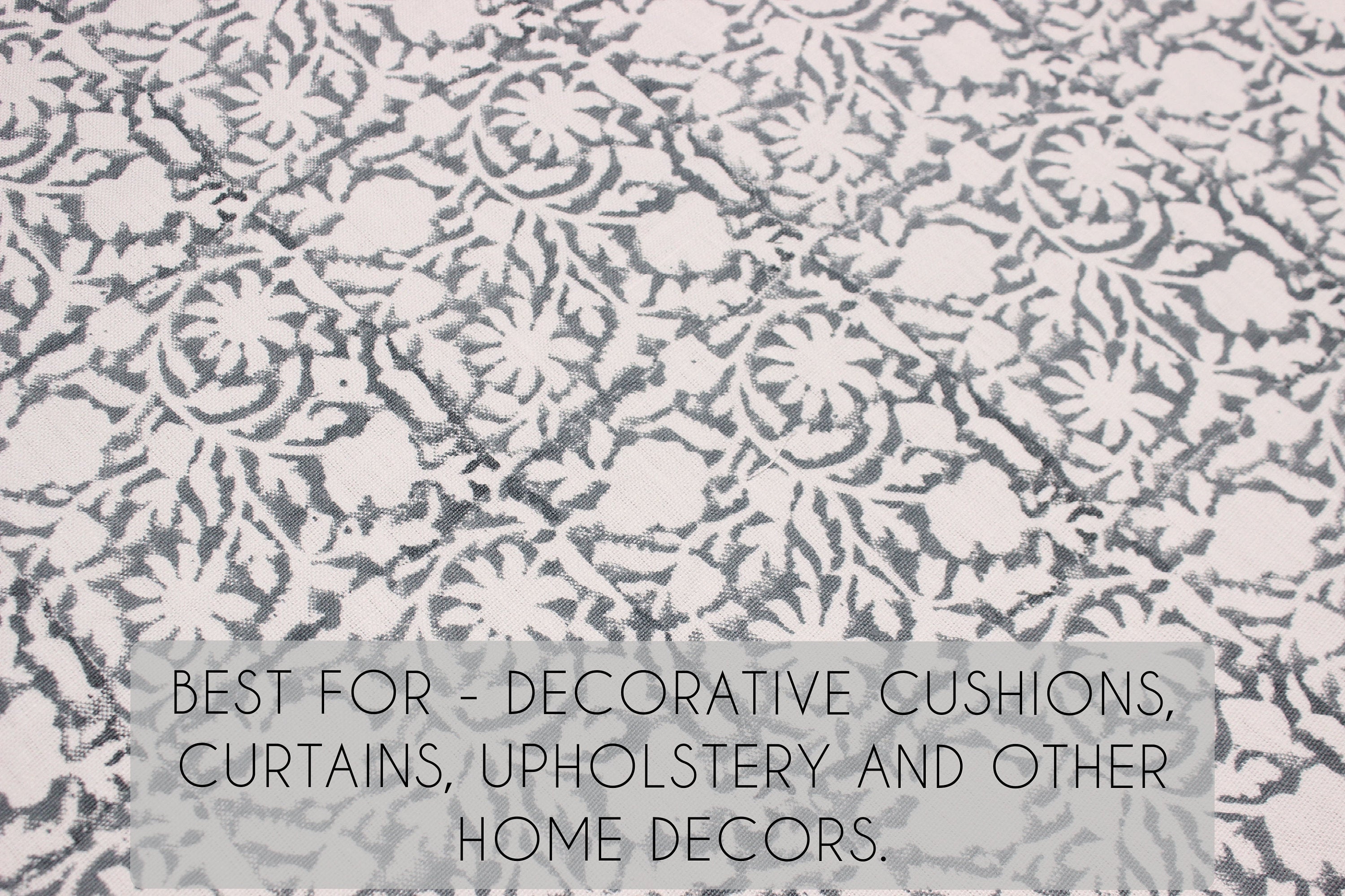Floral Galaxy  Designer Fabric, Linen White Fabric, Block Print Fabric, Fabric By The Yard, Pillow Cover Fabric, Fabric For Upholstery