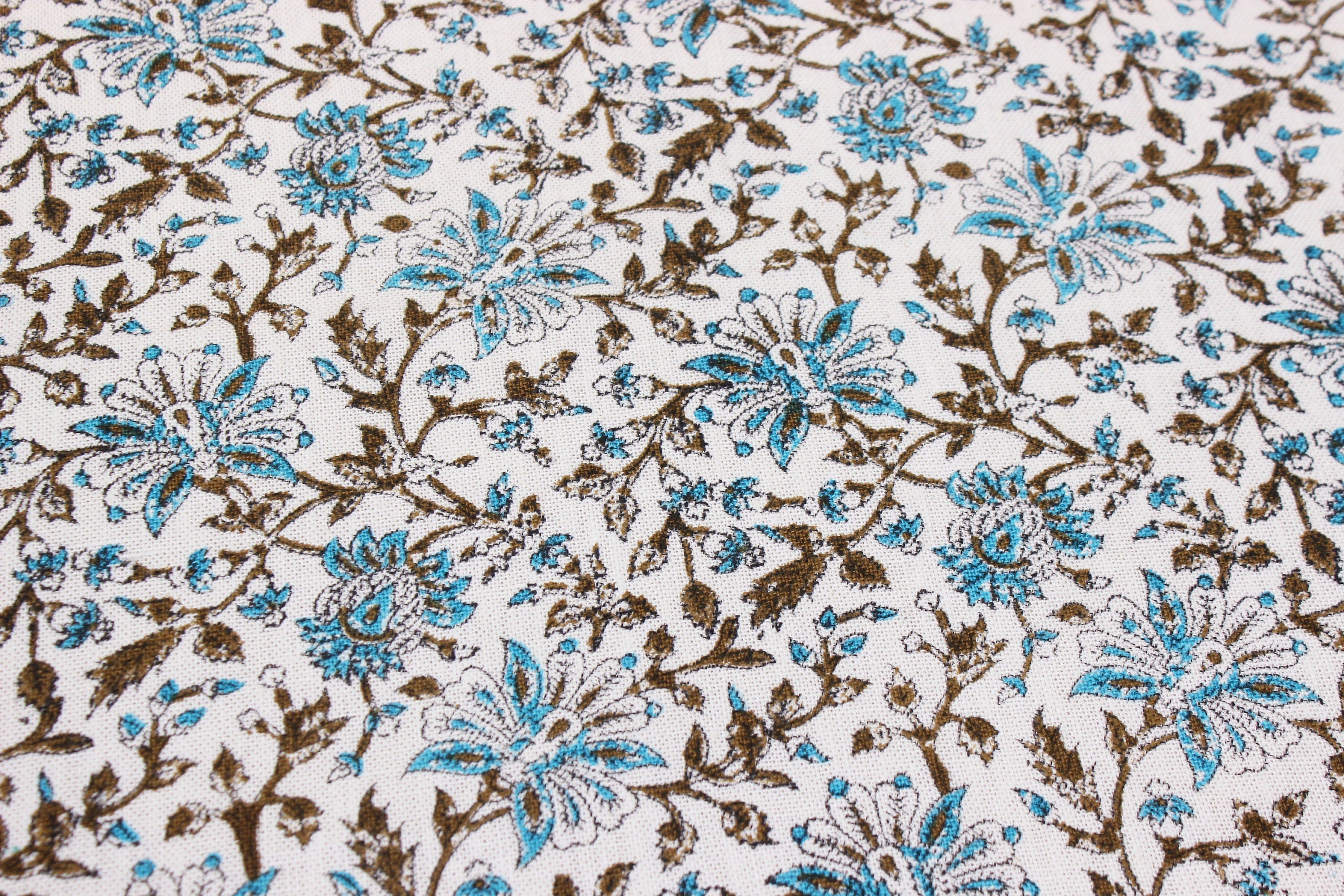 Block Print Linen Fabric, Neera Bel  Pure Linen & Cotton Fabrics With Indian Handmade Block Print Art,Floral Design Running Fabric For Home Decors Upholsterypillows