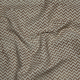 Hand Crafted Block Print Thick Linen Fabric SHOCKWAVE